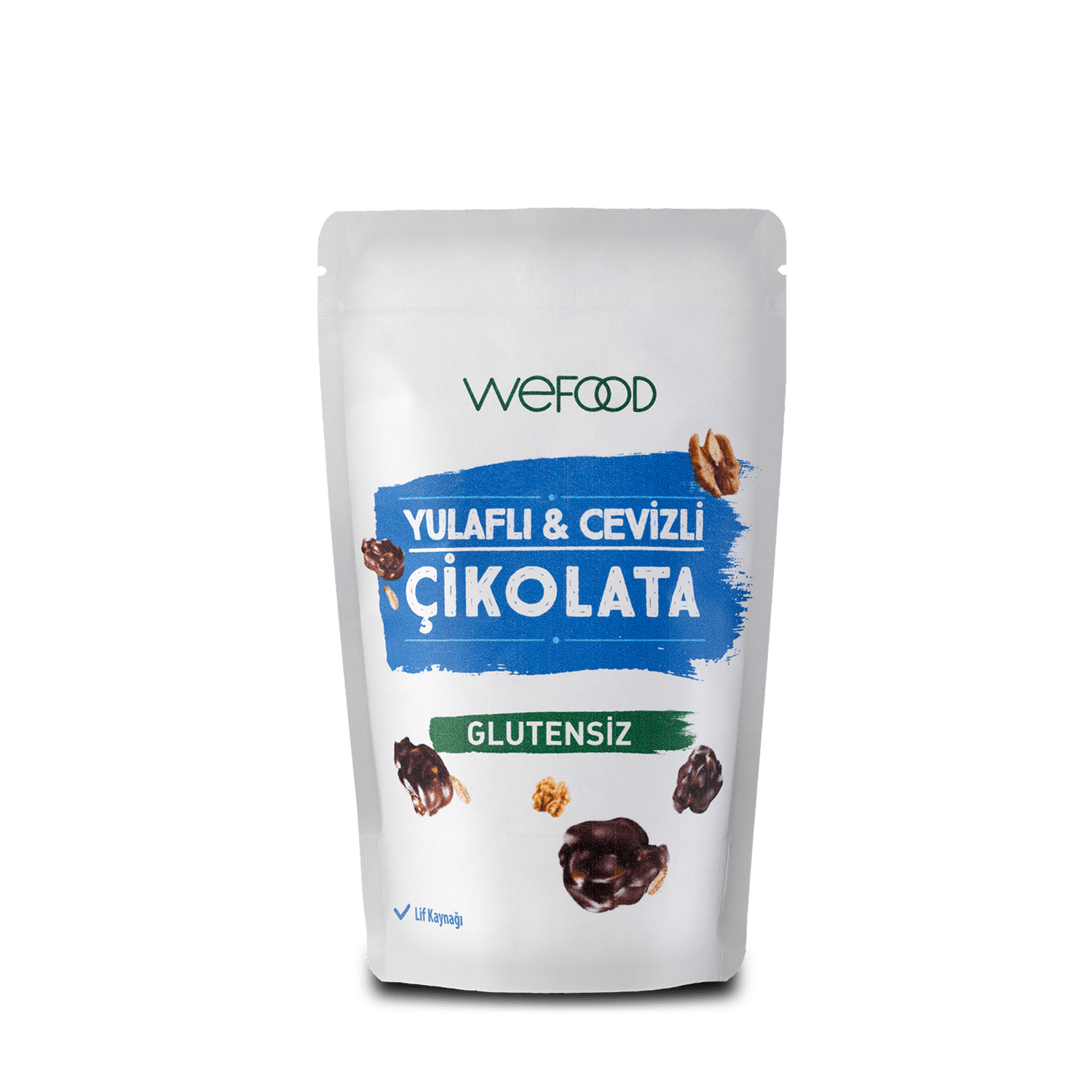 Wefood Glütensiz Yulaflı&Cevizli Çikolata 50gr