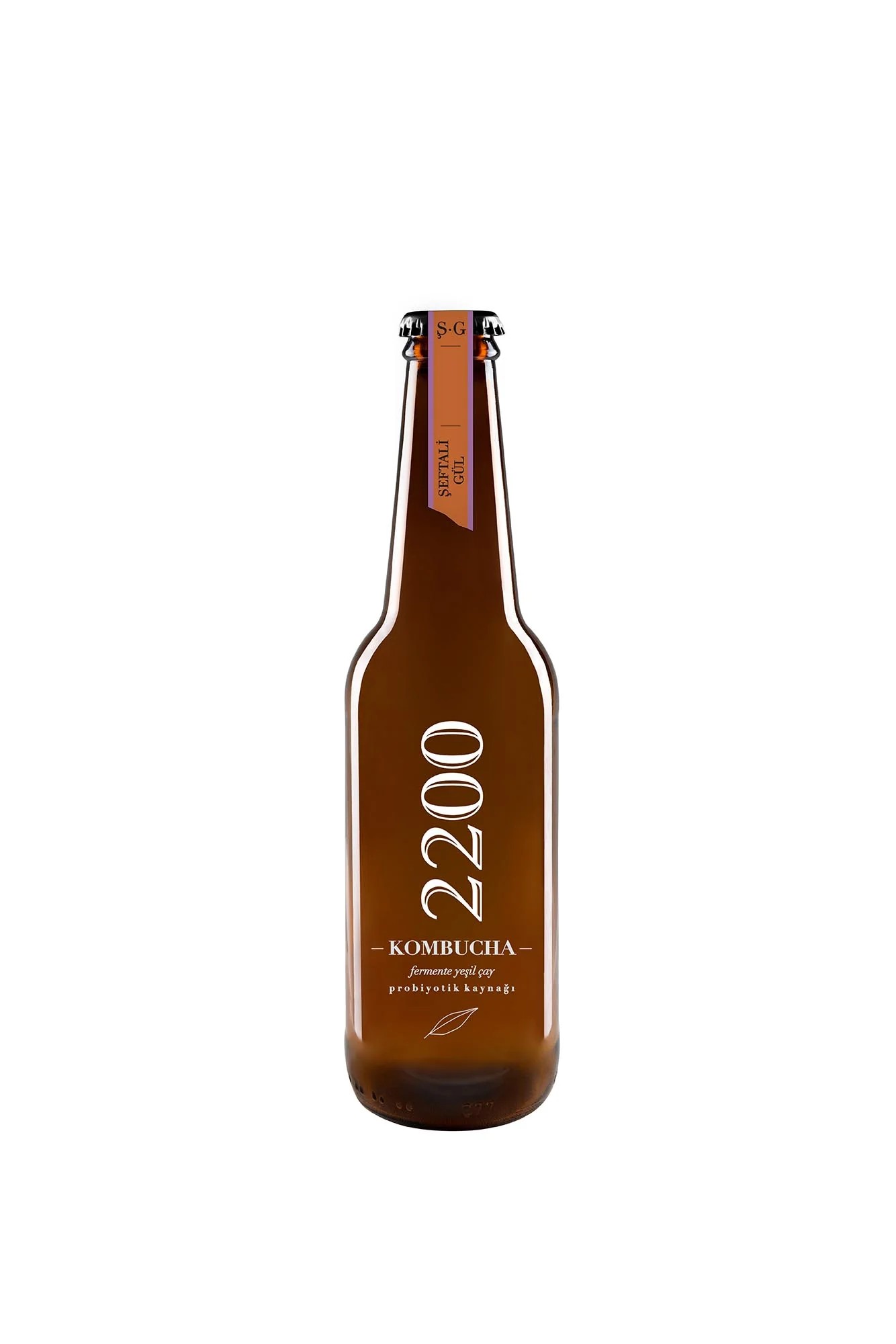 Kombucha 2200 Şeftali & Gül 330ml