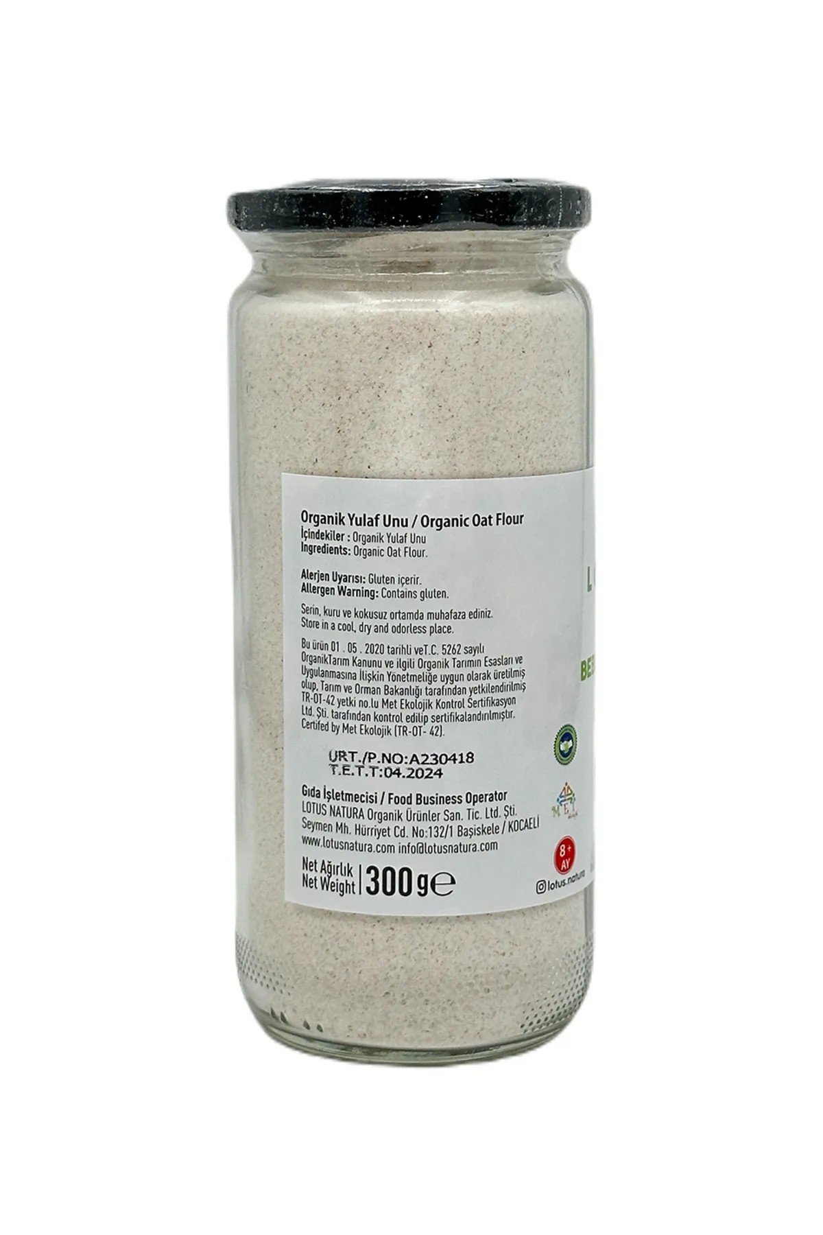 Organik Bebek Yulaf Unu 300gr