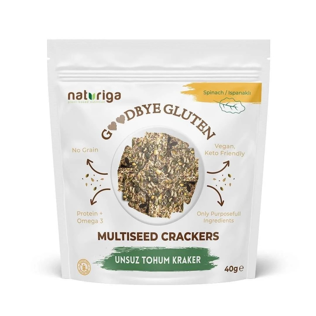 Naturiga Goodbye Gluten Ispanak Tohum Kraker 40gr