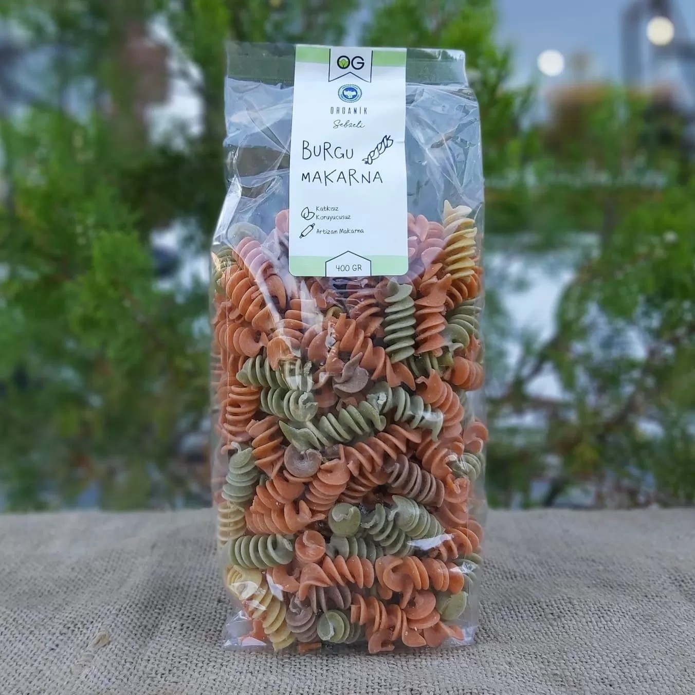 OG ORGANİK SEBZELİ ARTİZAN BURGU MAKARNA 400 GR