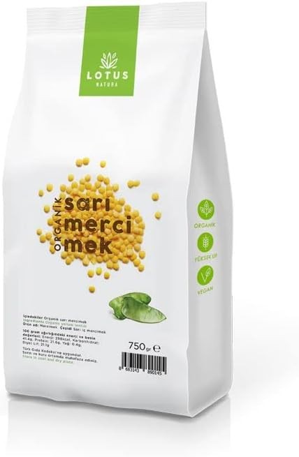 Lotus Natura Organik Sarı Mercimek 750gr