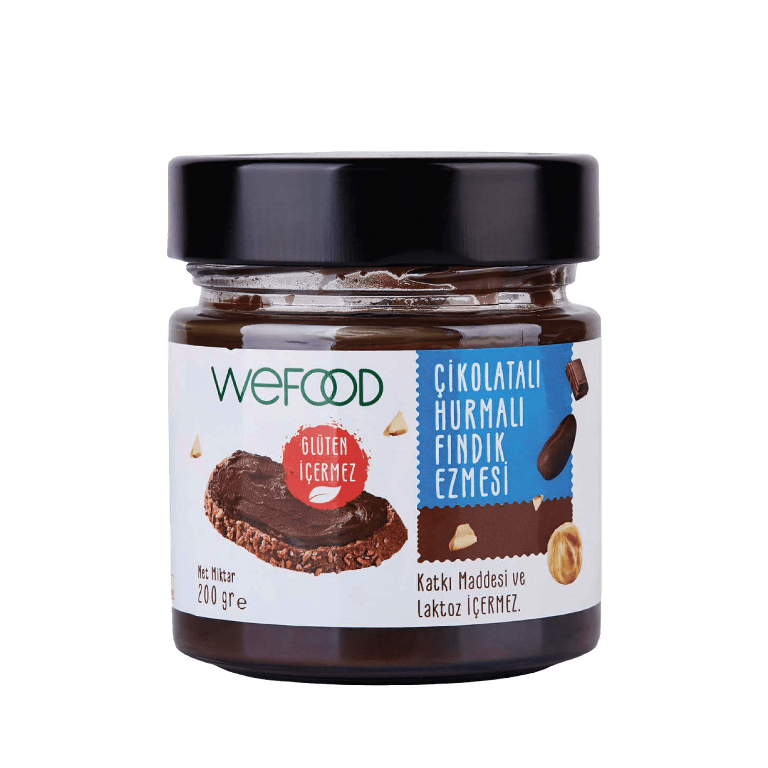 Wefood Fındık Ezmesi Çikolatalı Hurmalı 200gr