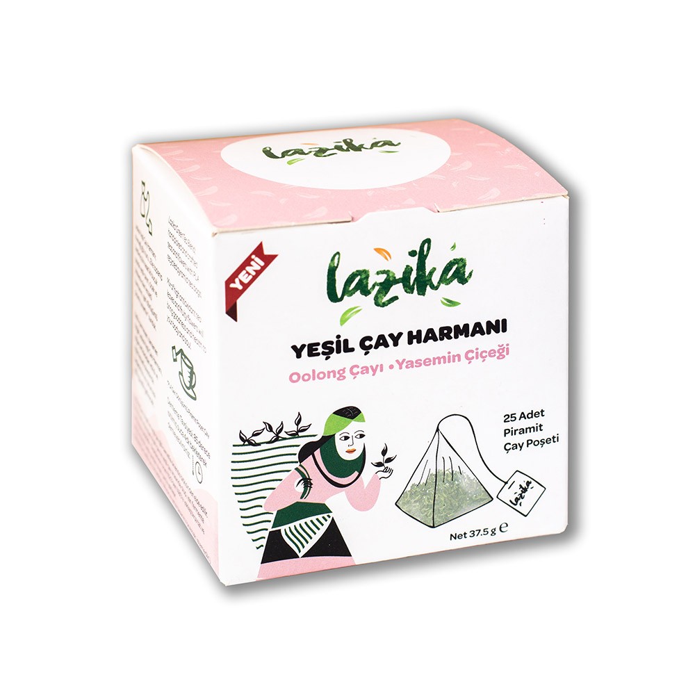 Lazika Piramit Poşet Yeşil Çay-Oollong-Yasemin Harmanı 37,5 gr