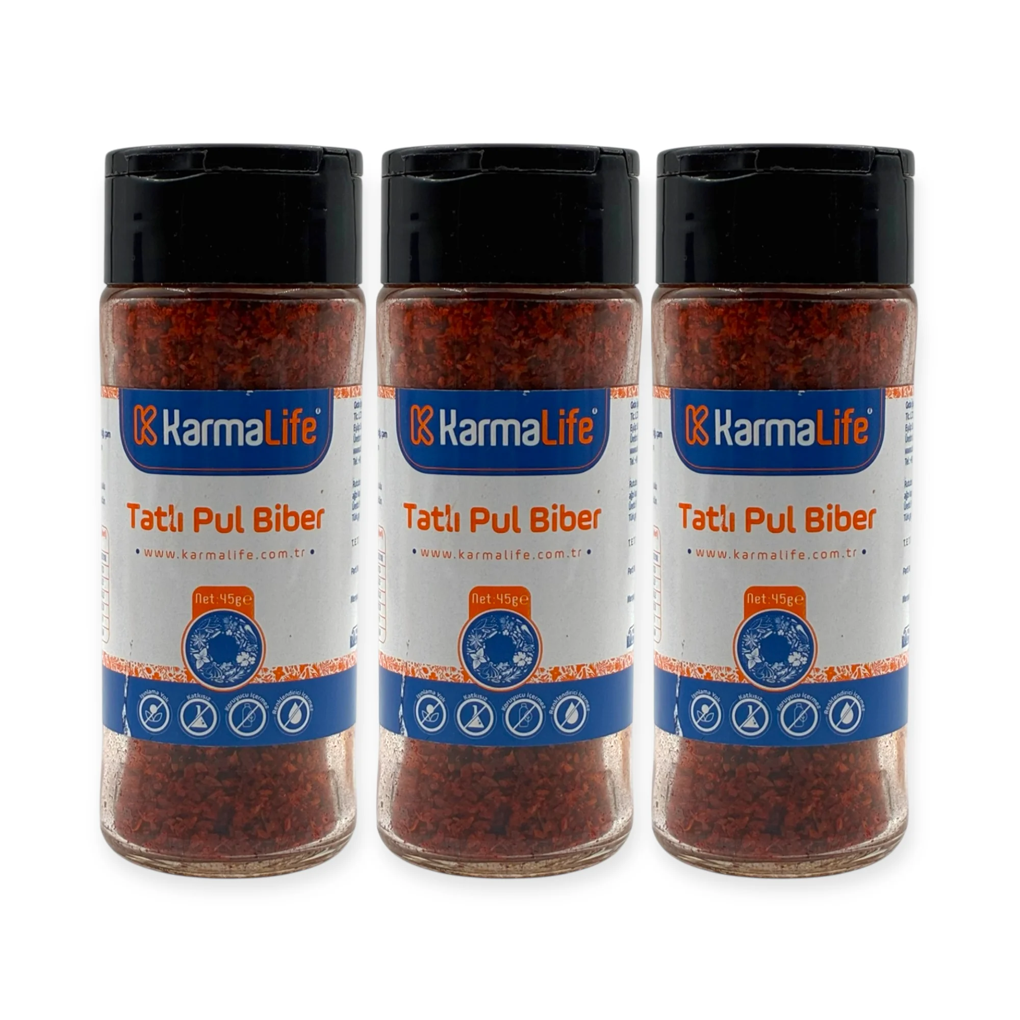 Karmalife Doğal Tatlı Pul Biber 45Gr X3
