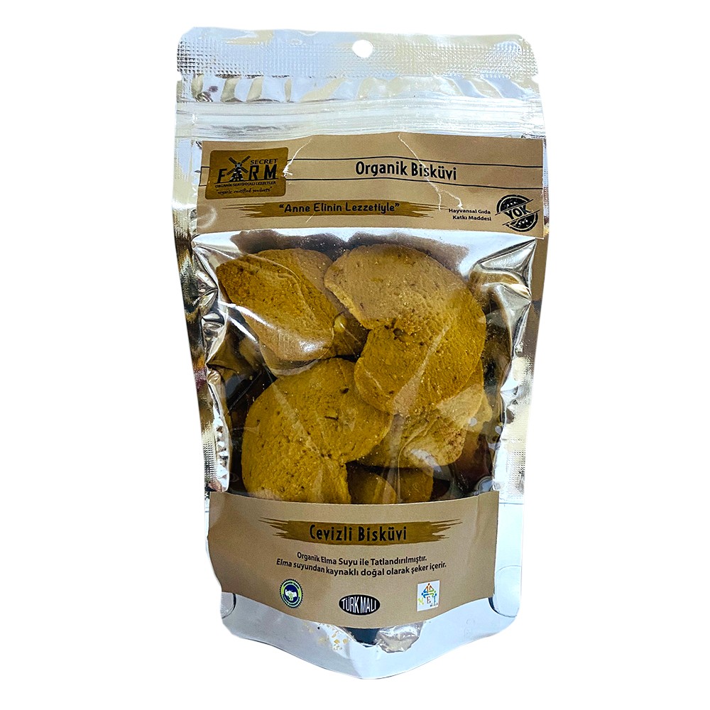 Secret Farm Organik Cevizli Bisküvi 65gr