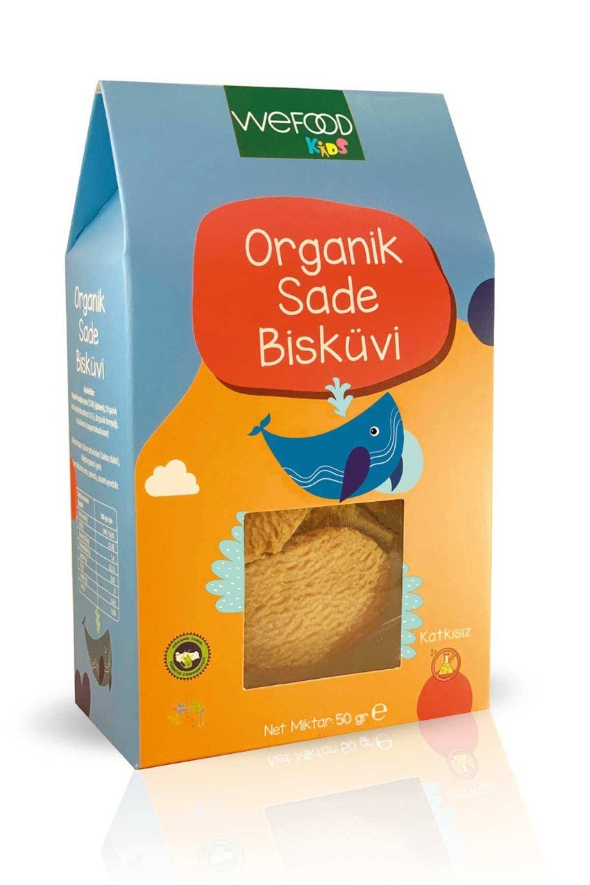 Wefood Organik Kids Sade Bisküvi 50gr