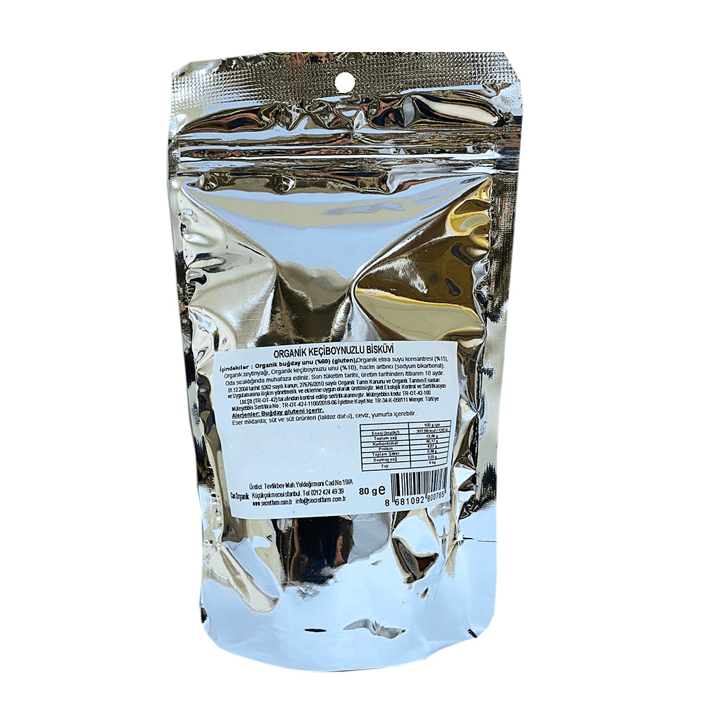Secret Farm Organik Keçiboynuzlu Bisküvi 80gr