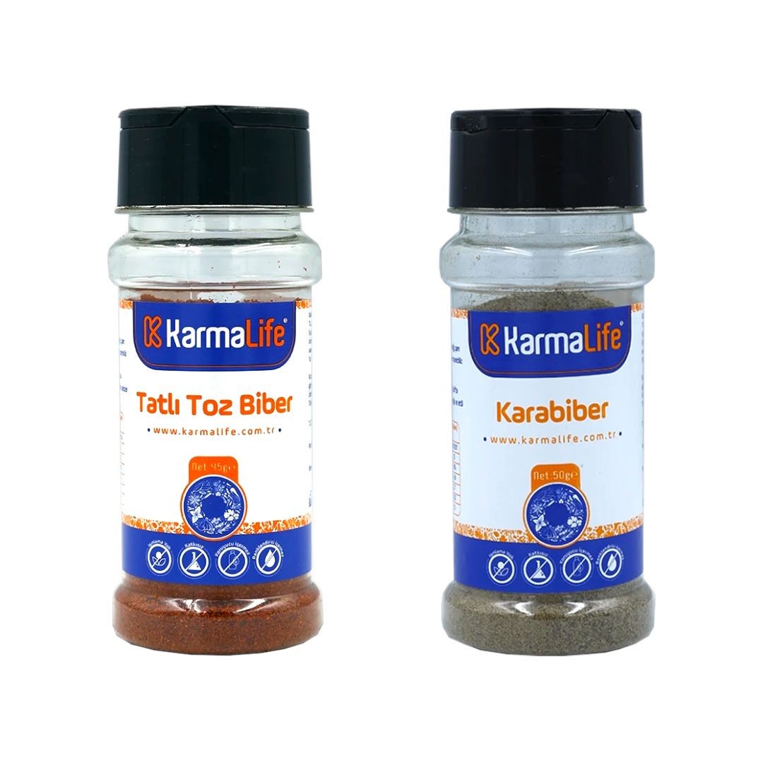 Tatlı Toz Biber & Karabiber Toz 2'li Set