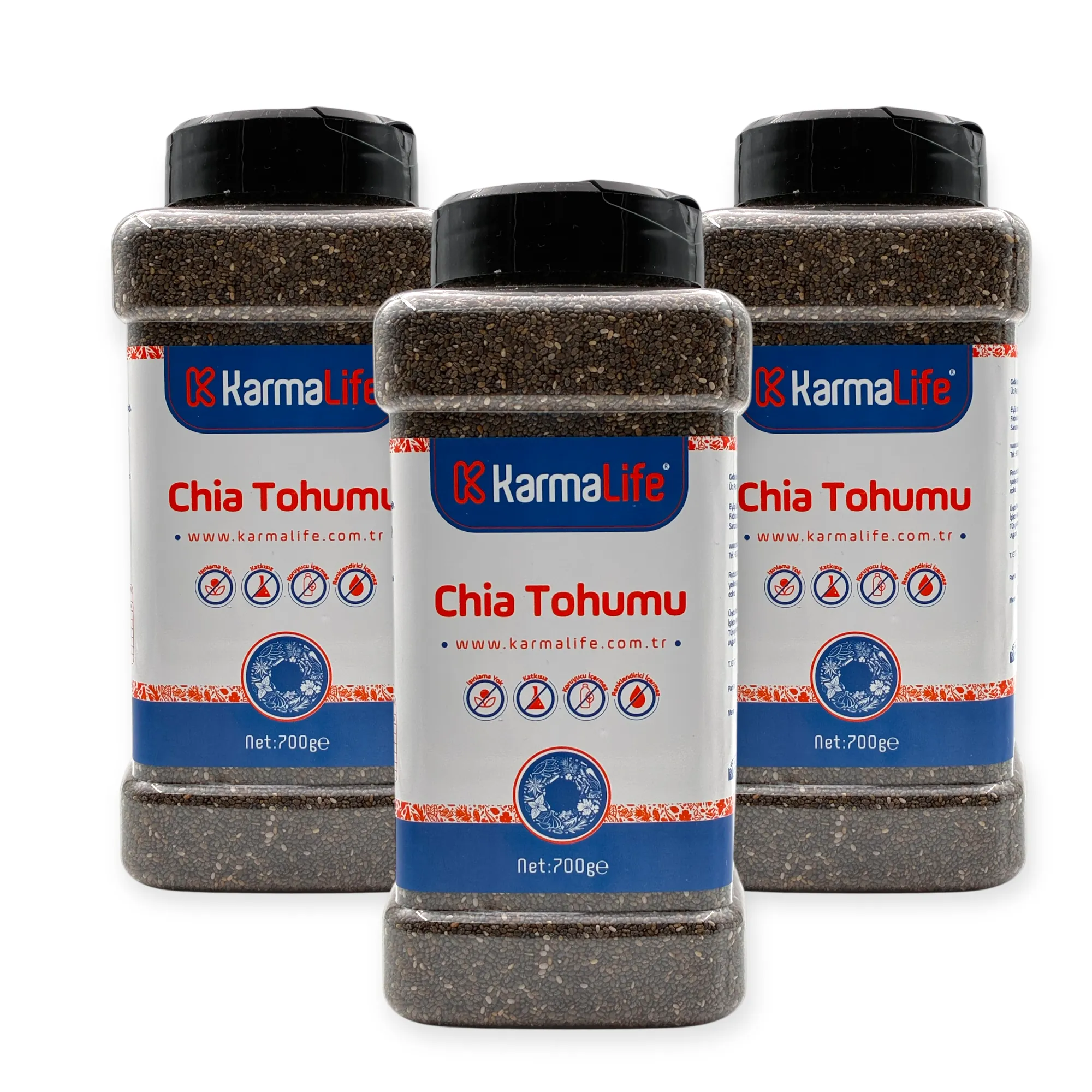 Doğal Chia Tohumu 700gr 3'lü Set 