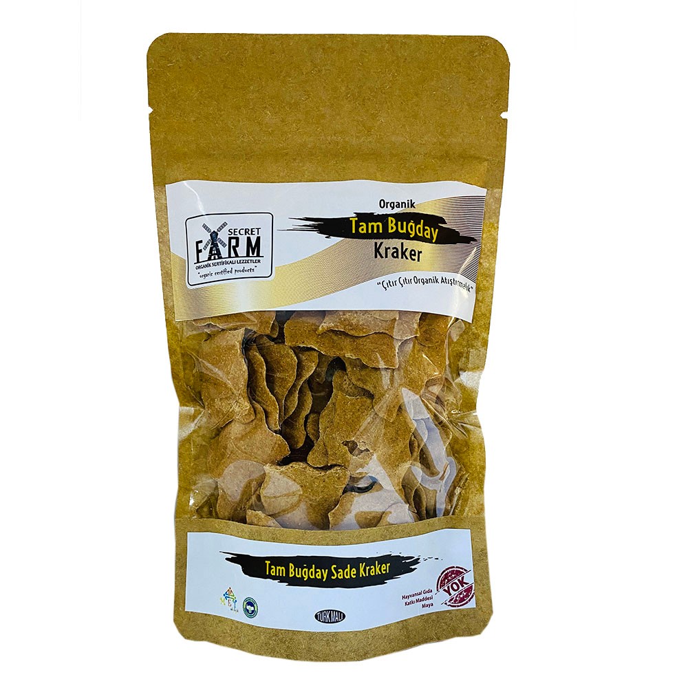Secret Farm Organik Tam Buğday Sade Kraker 100gr