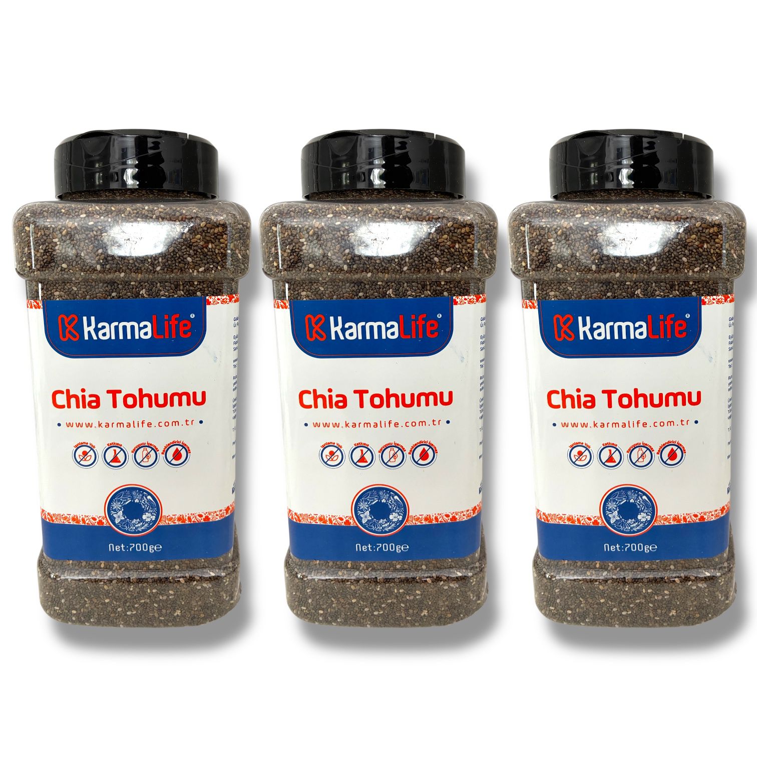Doğal Chia Tohumu 700gr 3'lü Set 