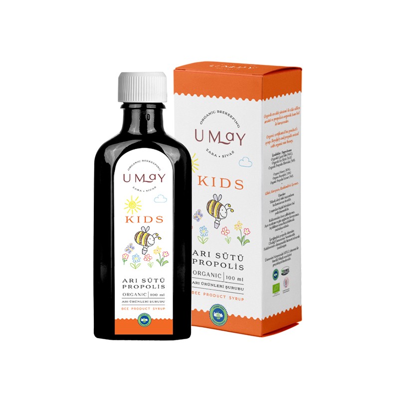 Umay Herbal Organik Kids Bal - Arı Sütü - Propolis Şurubu 100ml