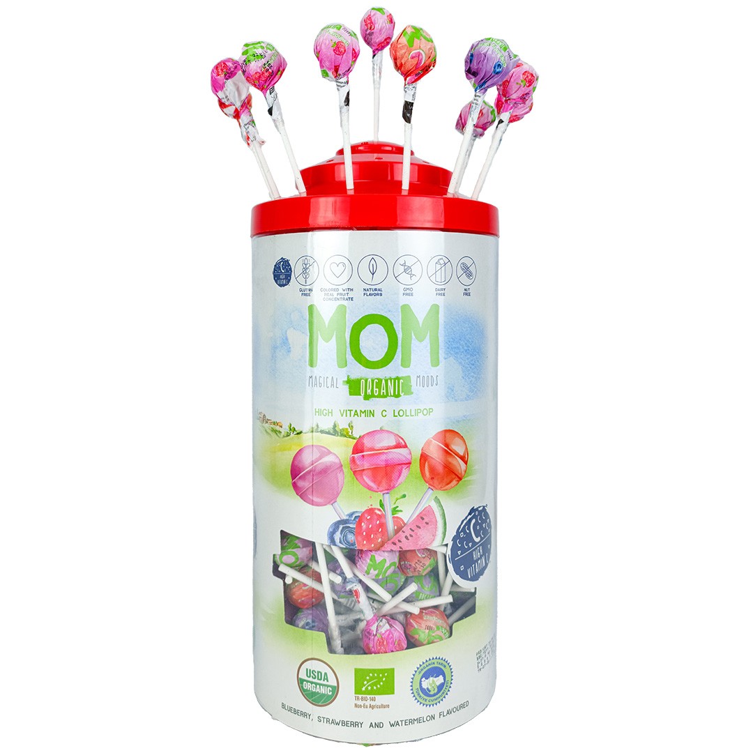 SİLİNDİR AMBALAJ MOM ORGANİK LOLİPOP