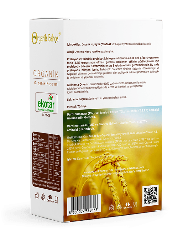 Organik Bahçe Organik Ruşeym 200 gr
