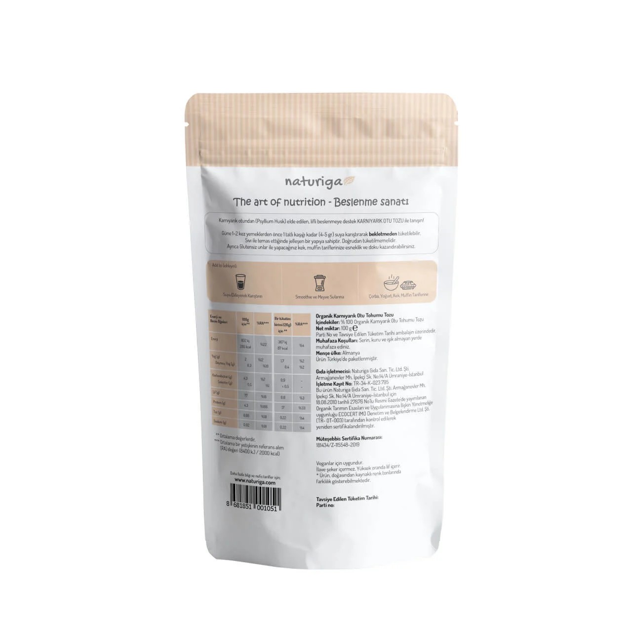 Naturiga Karnıyarık Otu Tohumu Tozu 100gr