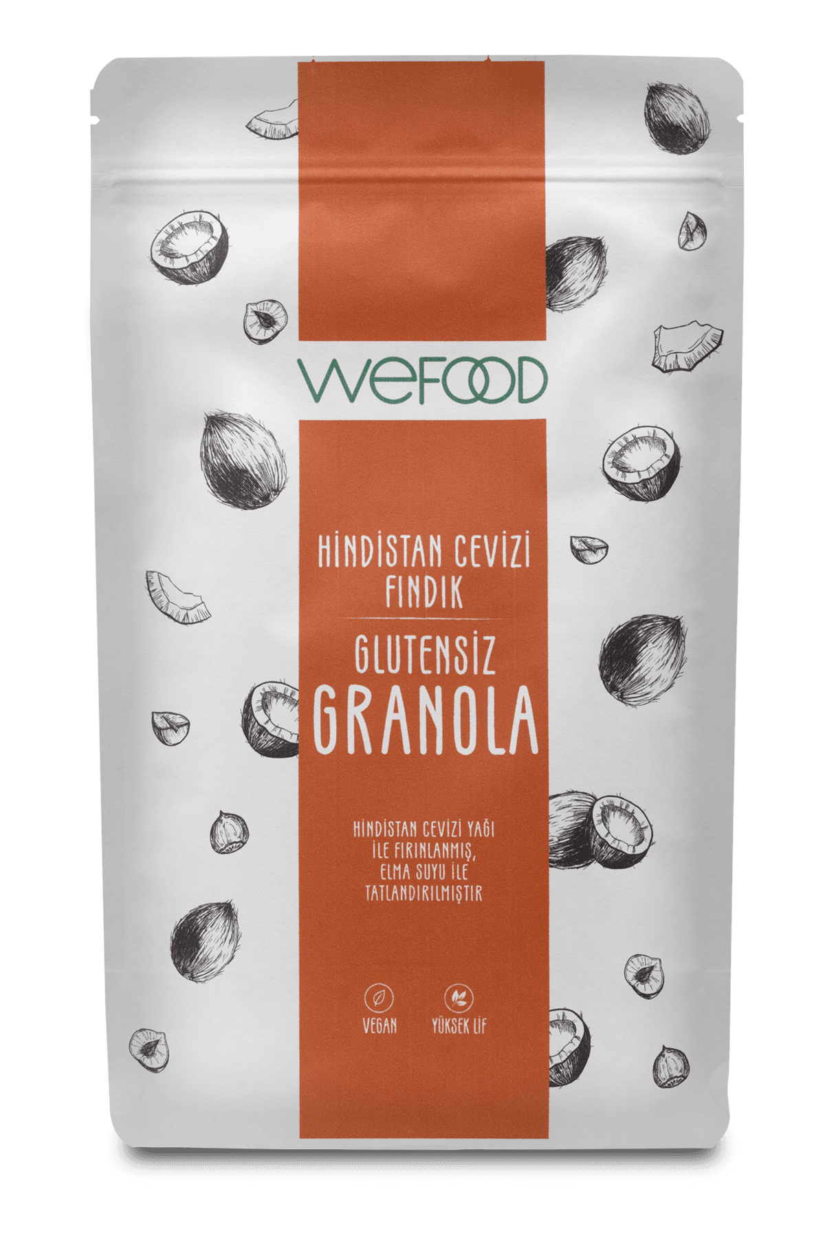 Wefood Granola Glutensiz Hindistan Cevizi&Fındık 250gr