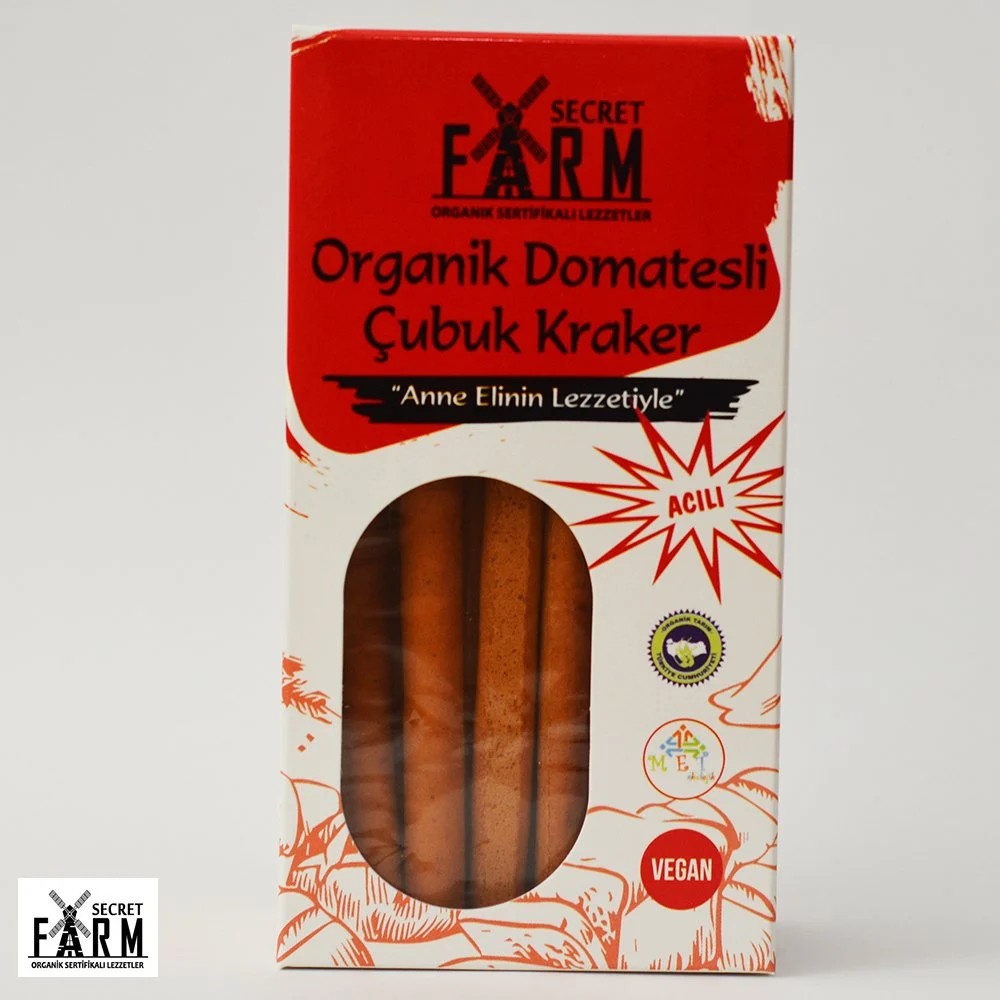 Secret Organik Domatesli Çubuk Kraker 100gr
