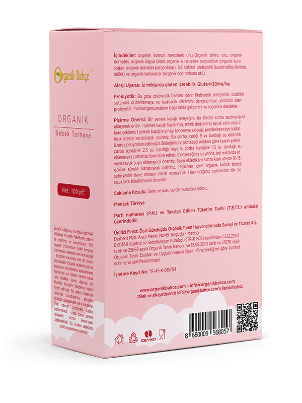 Organik Bahçe Organik Bebek Tarhanası 100gr