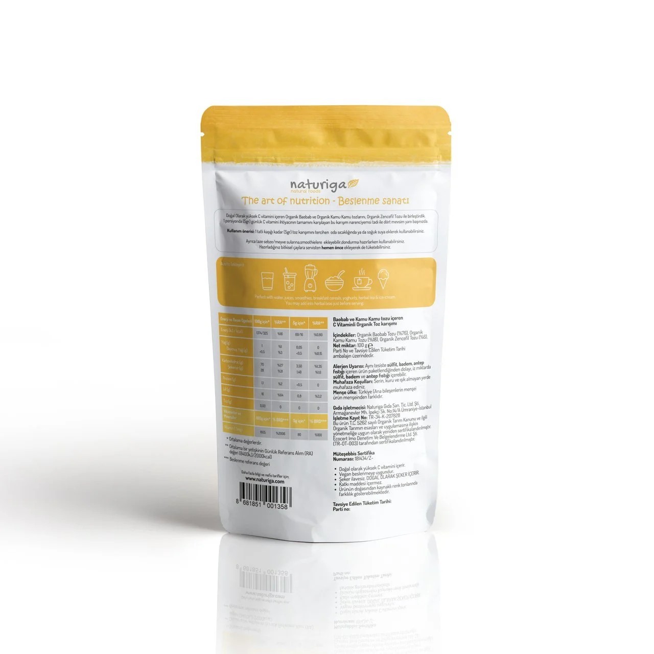 Naturiga C Vitaminli Organik Karışım 100gr