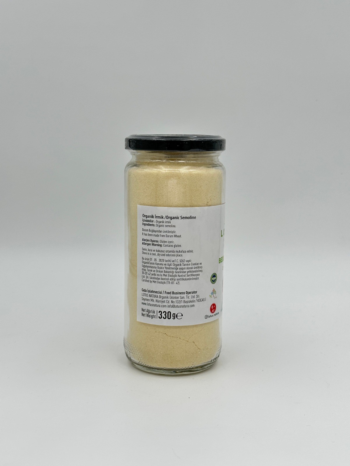 Organik Bebek İrmik 330gr