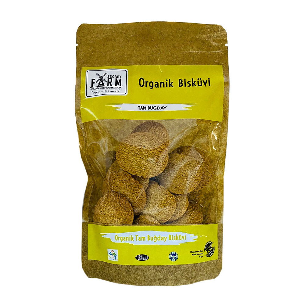 Secret Farm Organik Tam Buğday Bisküvi 100gr