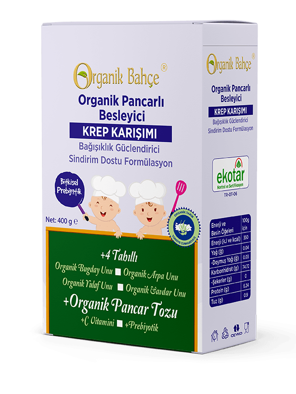 Organik Bahçe Organik Pancarlı Besleyici Krep Karışımı 400gr