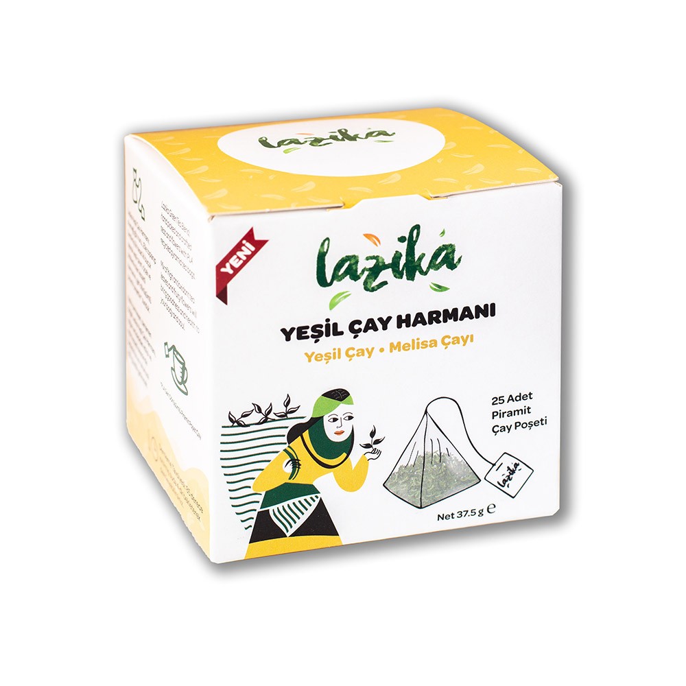 Lazika Piramit Poşet Yeşil Çay-Melisa Çayı  37,5 gr