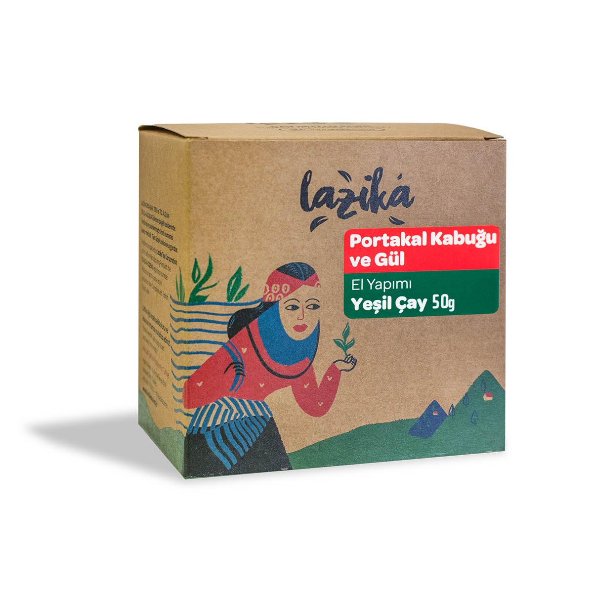 Lazika Yeşil Çay-Tomurcuk Gül-Portakal Kabuğu Harmanı 50 gr