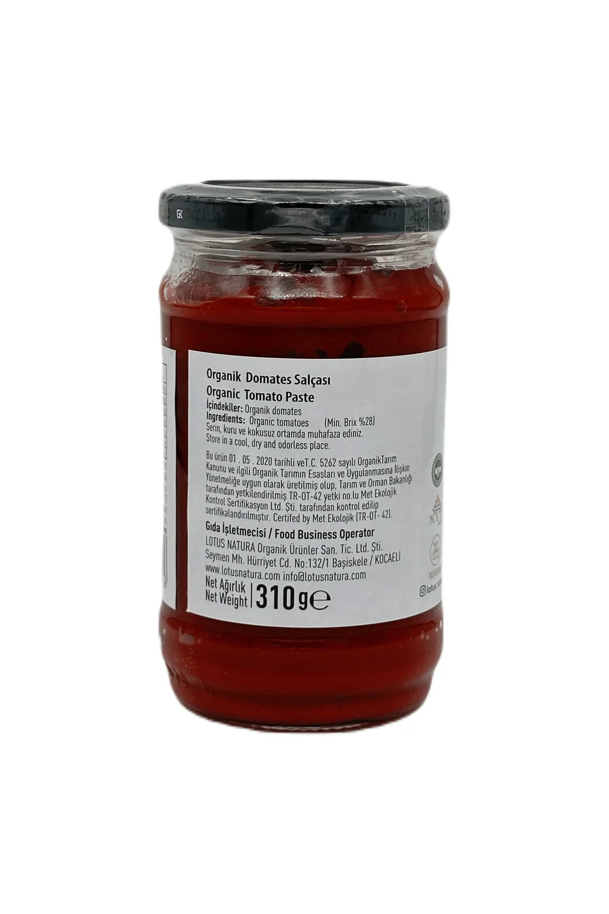 Organik Domates Salçası 310 gr