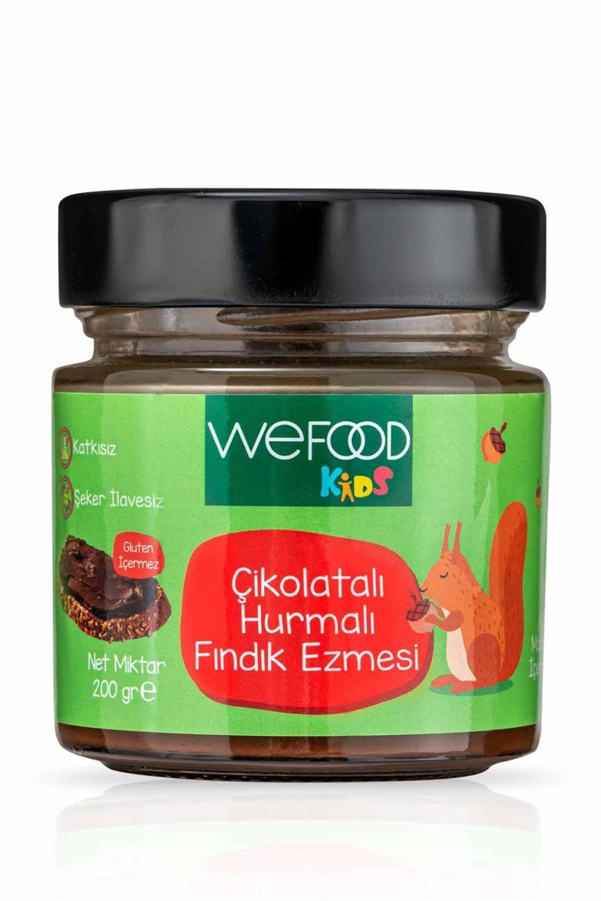 Wefood Organik Kids Çikolatalı Hurmalı Fındık Ezmesi 200gr