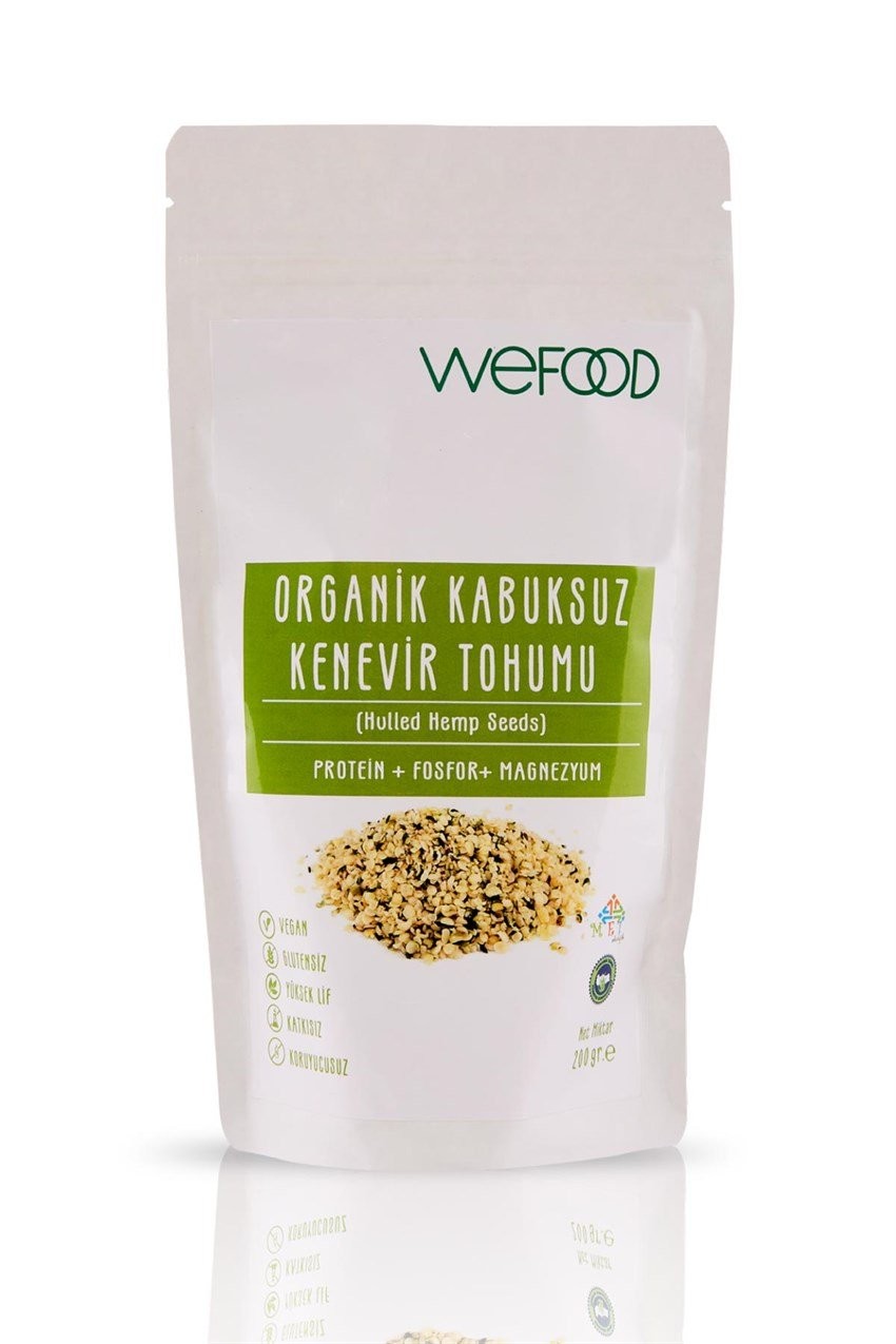 Wefood Organik Kabuksuz Kenevir Tohumu 200gr