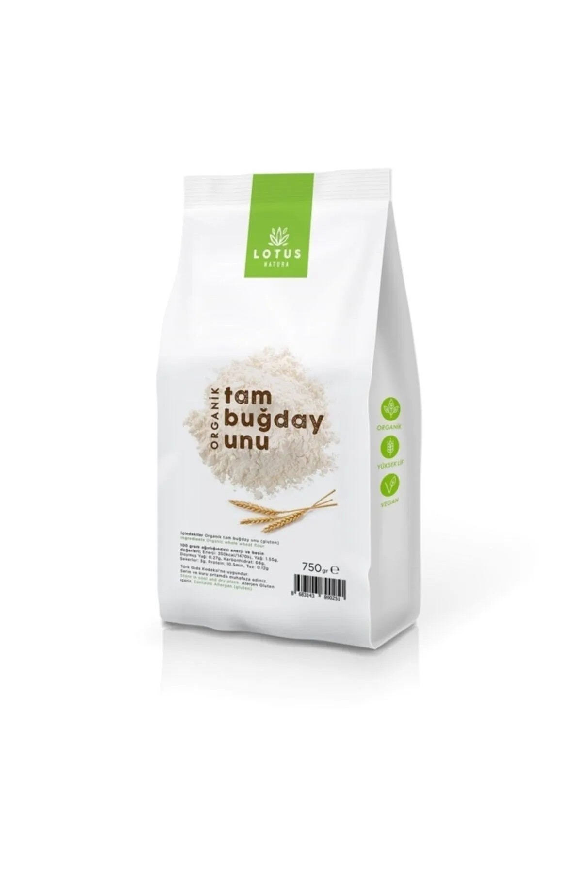 Lotus Natura Organik Tam Buğday Unu 750gr