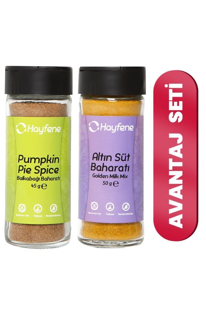 Altın Süt Baharat Karışımı ve Pumpkin Spice 2'li Baharat Seti