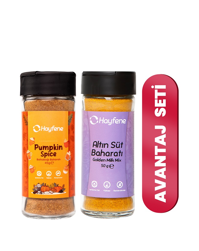 Altın Süt Baharat Karışımı ve Pumpkin Spice 2'li Baharat Seti
