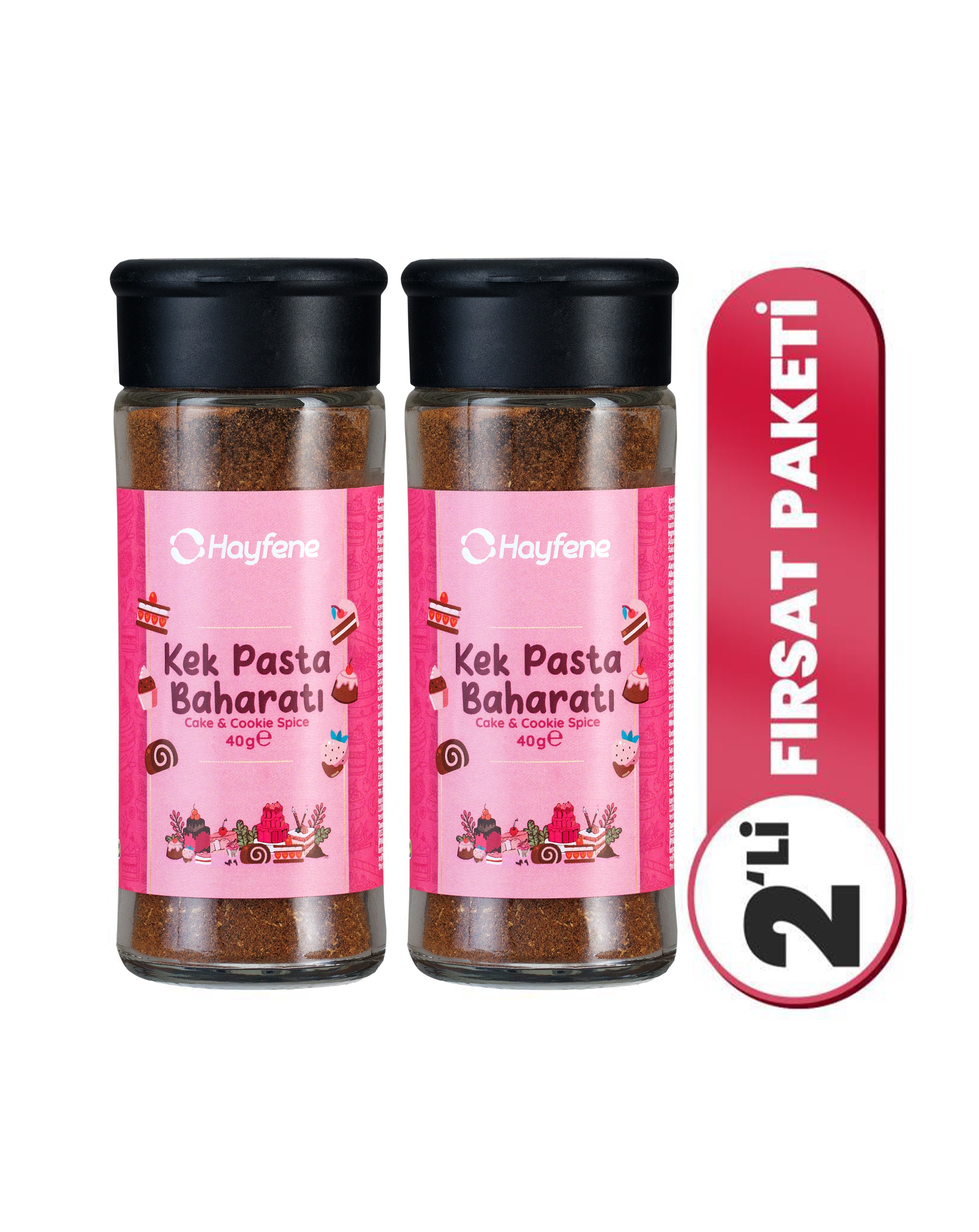 2'li Kek Pasta Baharatı 40 G Baharat Seti