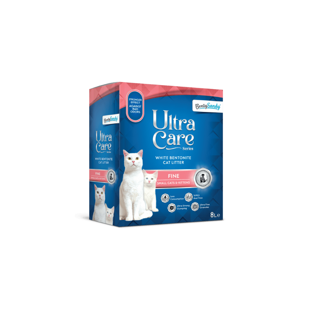 Ultra Care Küçük ve Yavru Kediler İçin İnce Taneli Topaklanan Kedi Kumu 8L