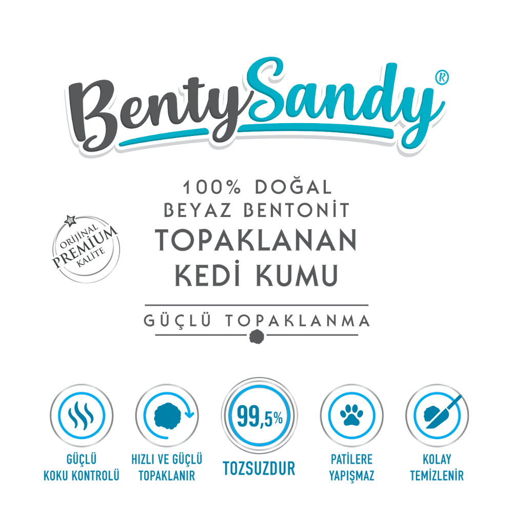 BentySandy Kahve Kokulu Topaklanan İnce Taneli Kedi Kumu 10L