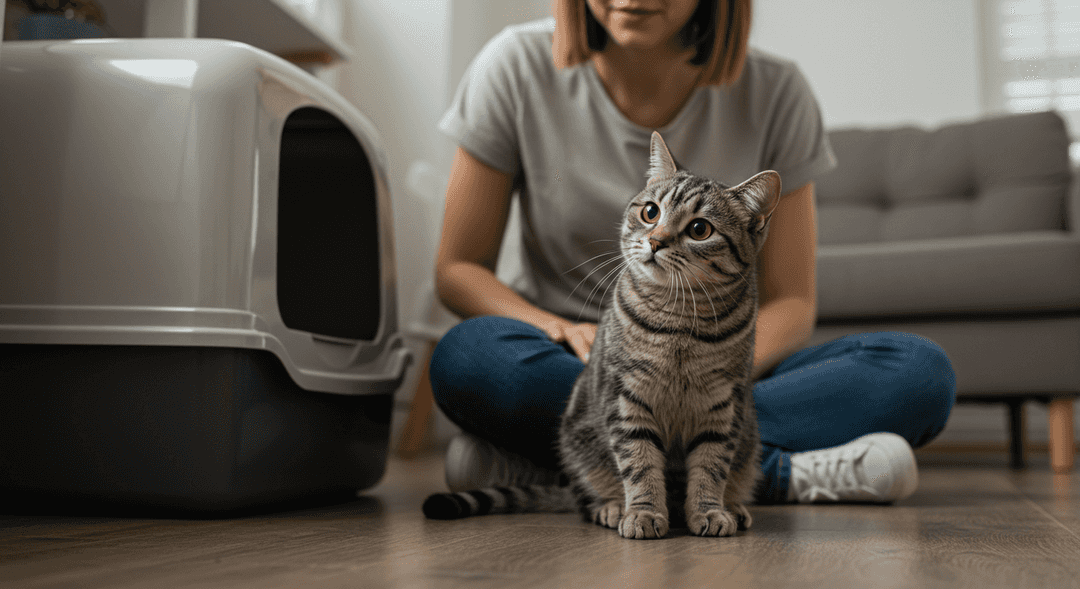 Kedi kumu kabı ve kedi davranışları.