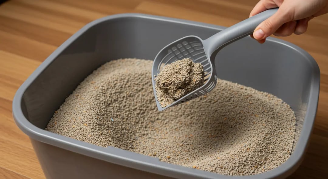 Topaklanan kedi kumu