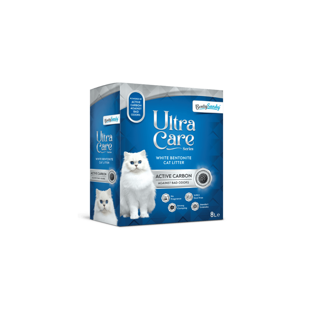 Ultra Care Aktif Karbonlu Topaklanan İnce Taneli Kedi Kumu 8L