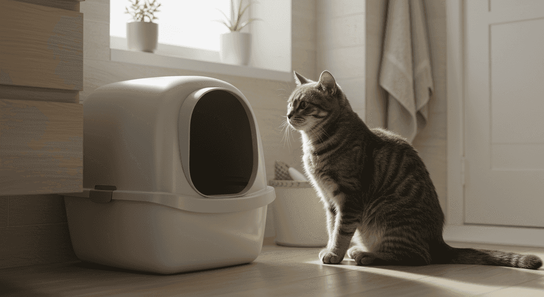 Kedi kumu kabı ve kedi davranışları.