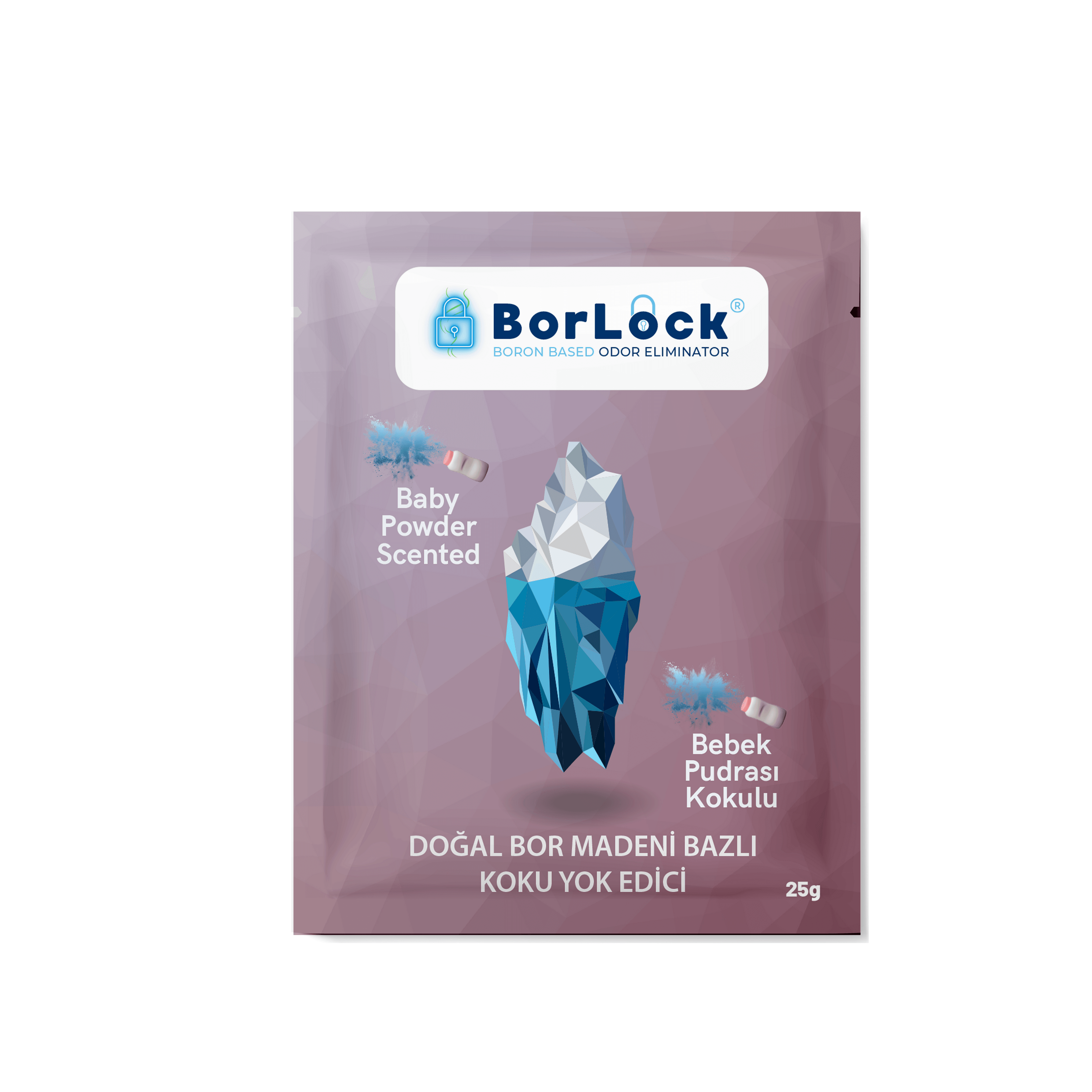 BorLock Bebek Pudrası Kokulu Koku Giderici  25g x 15 Adet