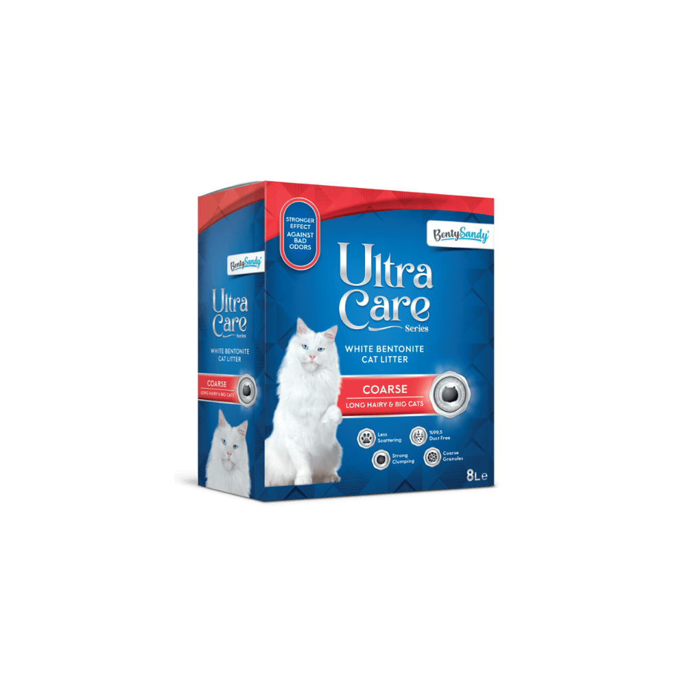 Ultra Care Büyük ve Uzun Tüylü Kediler İçin İri Taneli Topaklanan Kedi Kumu 8L