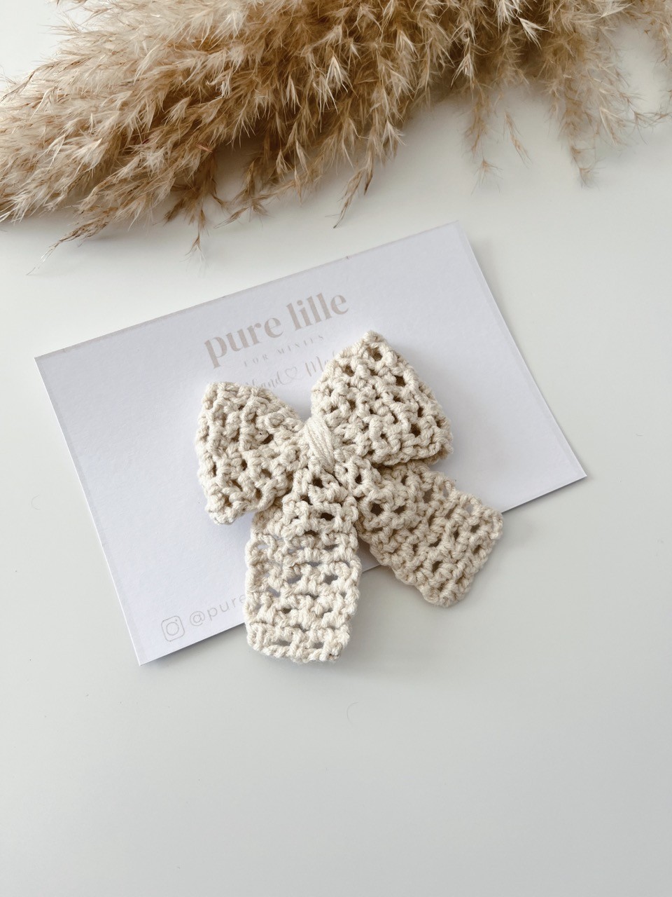 Knitted Ribbon Hair Clip