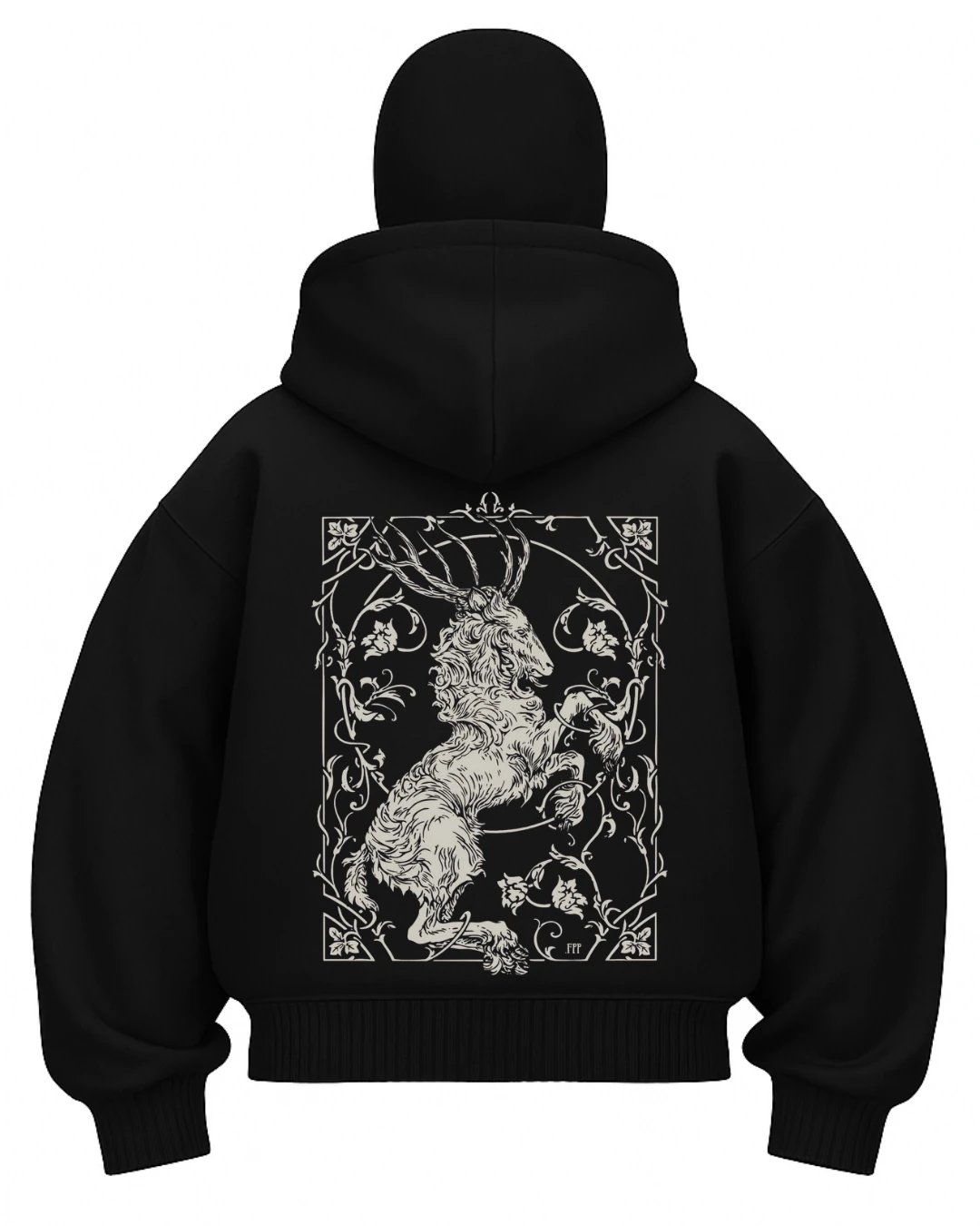 Horned King Ninjazip Hoodie Siyah