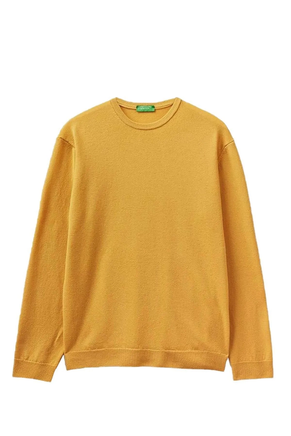 Benetton BİSİKLET YAKA KAZAK 1002U1G34 2023 YILI KIŞ SEZONU - Hardal