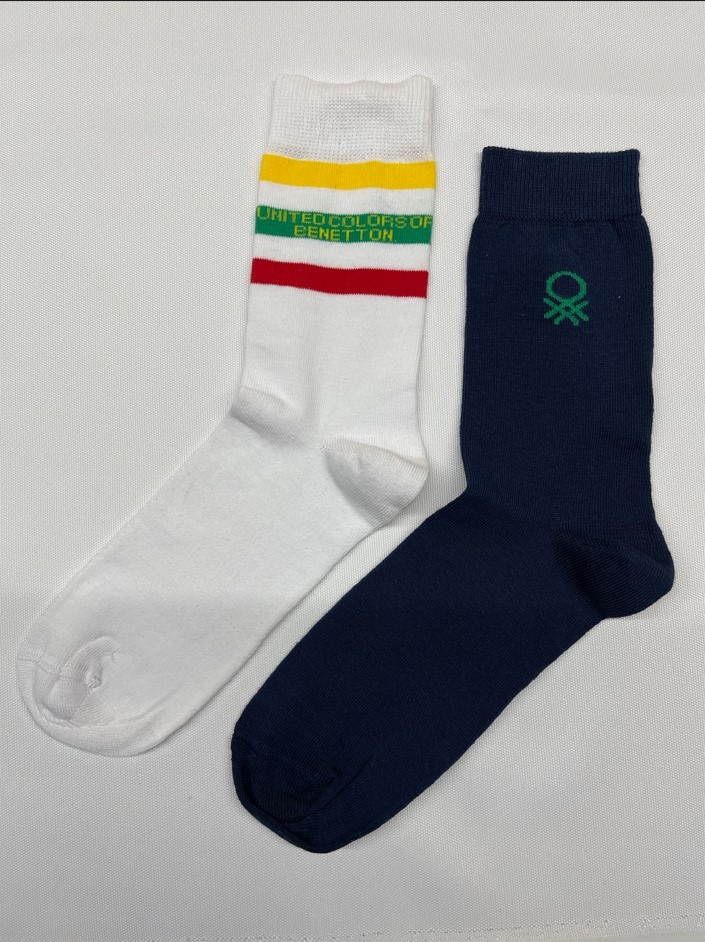 Benetton Erkek İkili Çorap 39-43 Numara, 71277 - Açık-Mavi