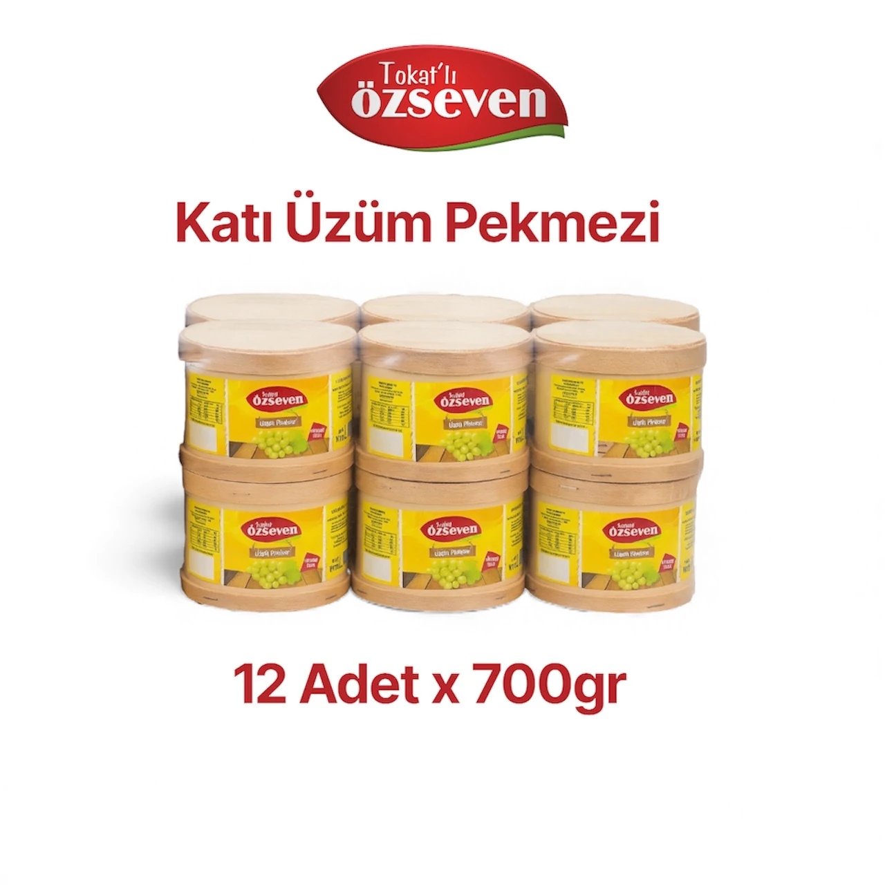 Özseven Katı Üzüm Pekmezi (12 Adet x 700gr) - 1 Koli