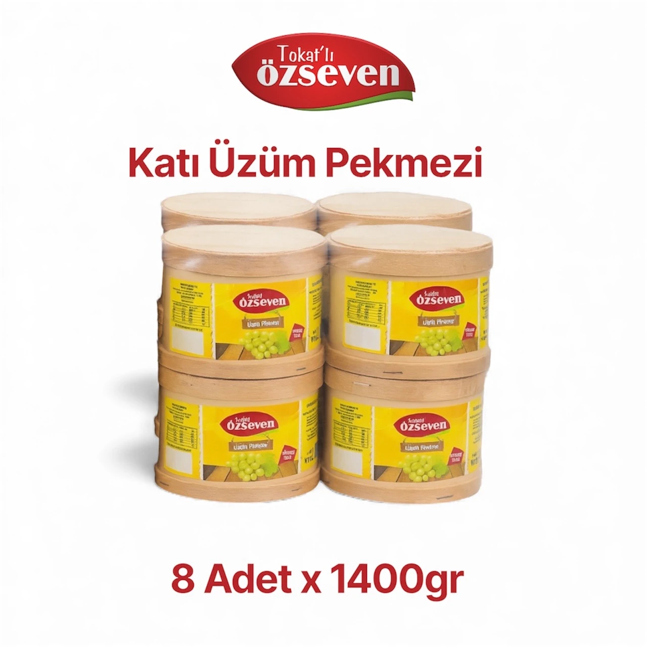 Özseven Katı Üzüm Pekmezi (8 Adet x 1400gr) - 1 Koli
